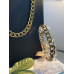 Open Gourmet ketting + armbandje rvs goudkleur