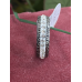 Edelstaal Ringen zwart, strass wit, motief