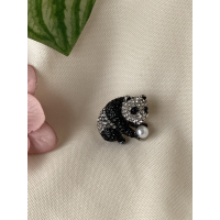 Broche Panda met parel en stras