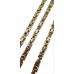 Konings ketting set, rvs met vierkante schakels in goudkleur.