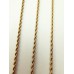 RVS Goudkleurige twisted koord ketting Lengte 60 cm