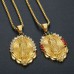 Ketting Maria met 3 kleuren kristal steentjes