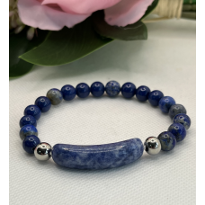 lapis Lazuli kraal met tussenstukje 