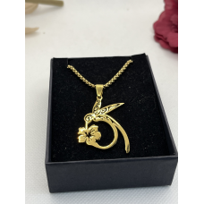 Ketting met goudkleurige kolibrie