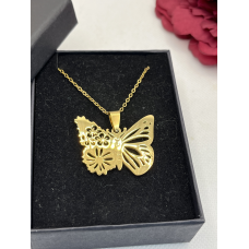 Ketting met goudkleurige vlinder