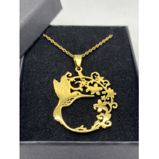 Ketting met goudkleurige kolibrie