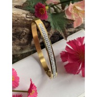 ARMBAND STAINLESS STEEL Kleur Goud - Zirkonia