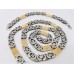 Goud en zilverkleurig konings ketting met armband