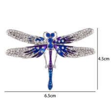 Dragonfly Speld-Broche met Gekleurde Zirkonia