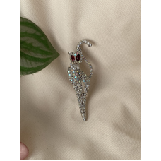 Kat Speld-Broche met Gekleurde Zirkonia Kat Speld-Broche met Gekleurde Zirkonia