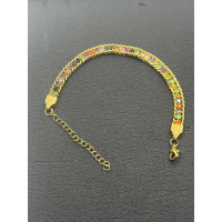 Armband goudkleur met gekleurde zirconia Armband goudkleur met gekleurde zirconia