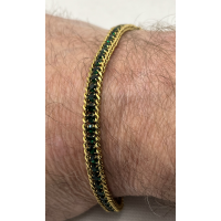 Armband goudkleur met groene zirconia Armband goudkleur met groene zirconia