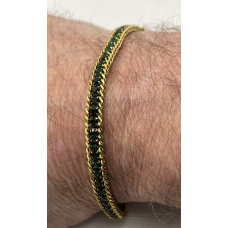 Armband goudkleur met groene zirconia Armband goudkleur met groene zirconia