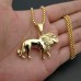Goudkleurige leeuw met ketting Goudkleurige leeuw met ketting