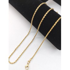 RVS Goudkleurige twisted koord ketting Lengte 60 cm RVS Goudkleurige twisted koord ketting Lengte 60 cm