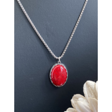 Howliet rood ovaal kwarts edelsteen Howliet rood ovaal kwarts edelsteen