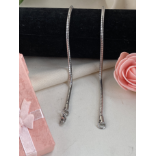 Rupsketting 3mm , zilverkleur edelstaal, 50cm Rupsketting 3mm , zilverkleur edelstaal, 50cm