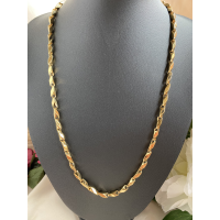 Goudkleurige mannen grove schakelketting L 60 cm Goudkleurige mannen grove schakelketting L 60 cm