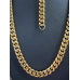 Ketting met armband goudkleurig Cubaanse schakel. Ketting met armband goudkleurig Cubaanse schakel.