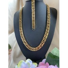 ketting goudkleurig Cubaanse schakel 11.5 mm ketting goudkleurig Cubaanse schakel 11.5 mm
