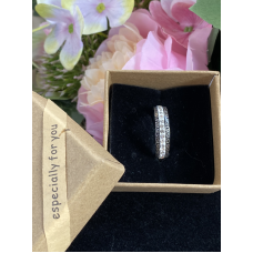 Edelstaal Ringen zwart, strass wit, motief Edelstaal Ringen zwart, strass wit, motief