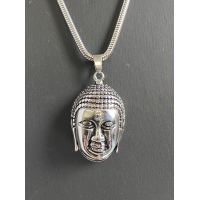 Boeddha, met ketting Edelstaal Boeddha, met ketting Edelstaal